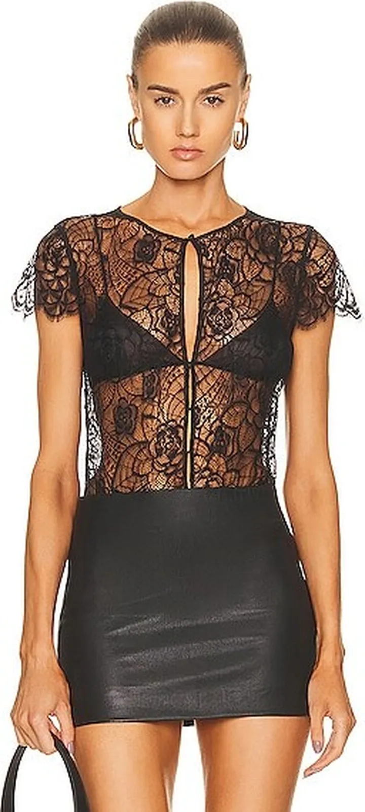 Kiki de Montparnasse Coquette Bodysuit in Black
