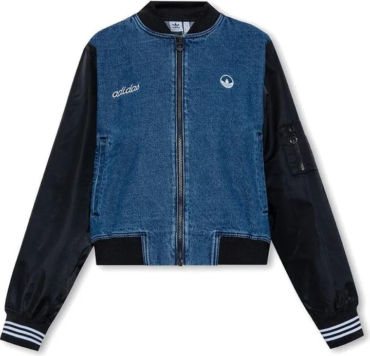Adidas Originals Zip-Up Denim Bomber Jacket