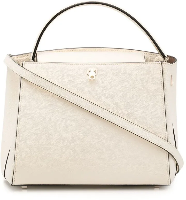 Contrast-Trim Tote Bag