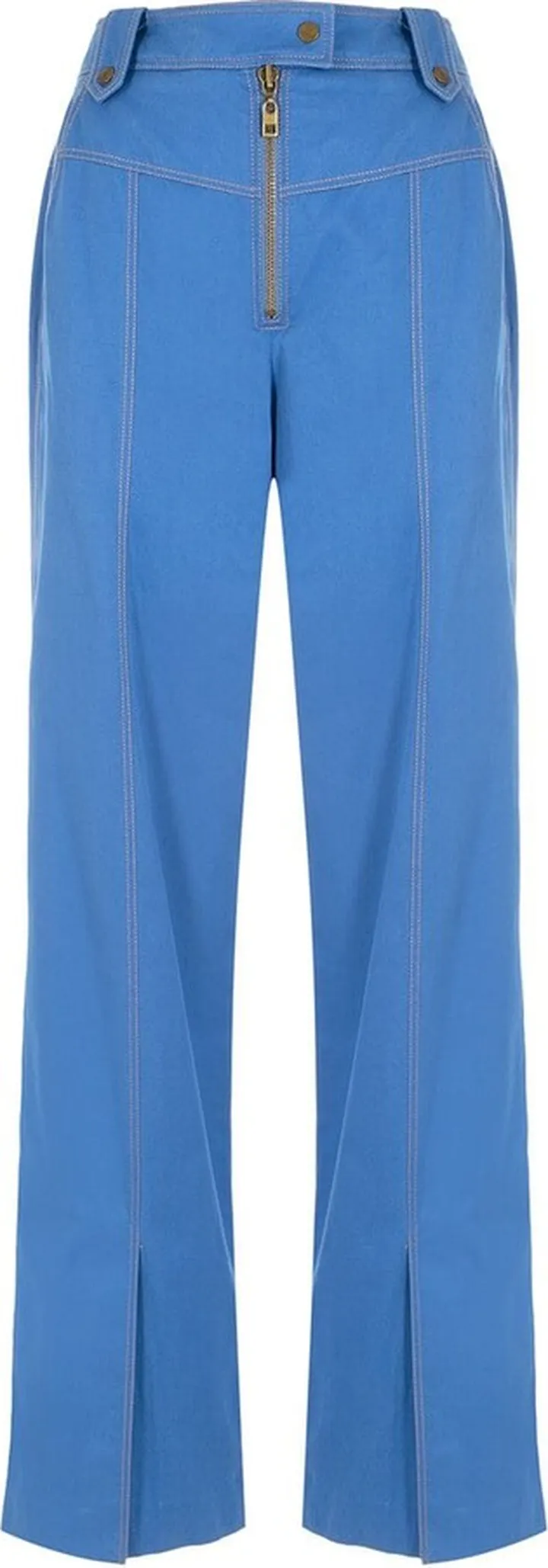 Alja straight-leg slit-cuff trousers