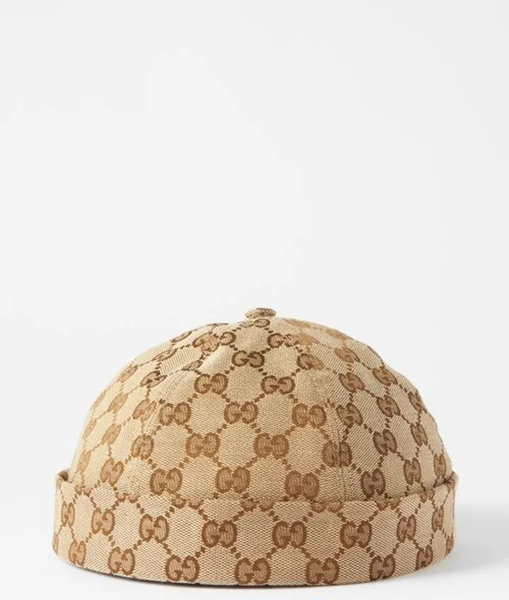 GG-logo Canvas Beanie Hat