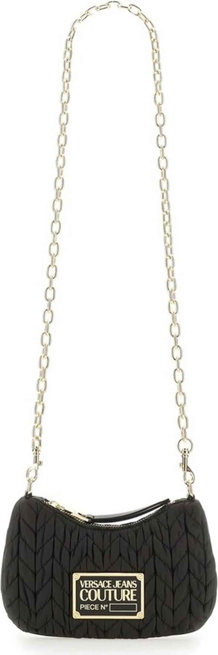Versace Jeans Couture Logo-Plaque Matelassé Zipped Shoulder Bag