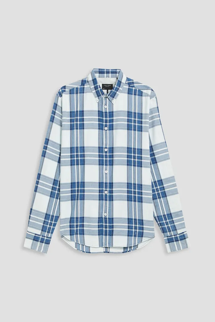 Tomlin checked cotton-blend flannel shirt