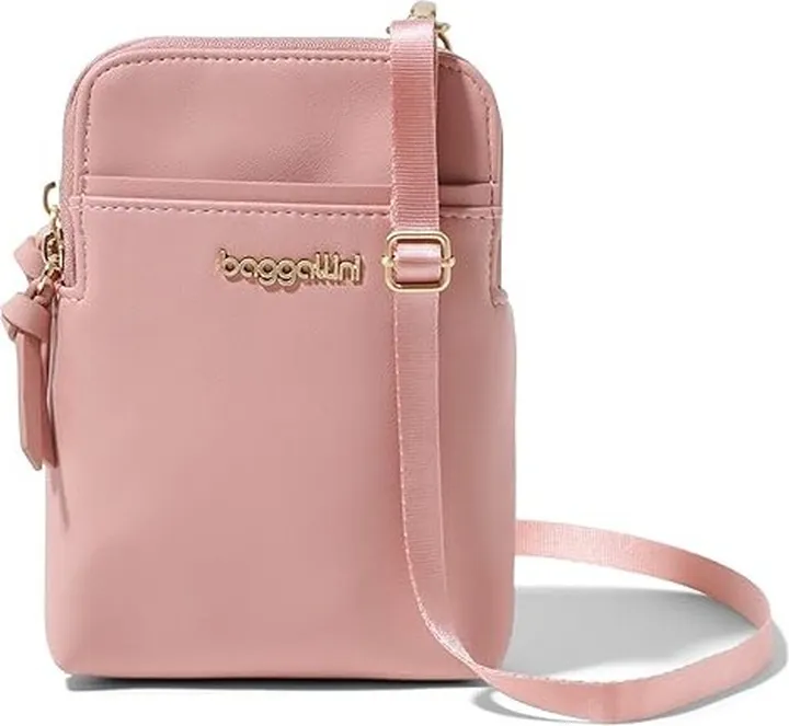 Baggallini Take Two Bryant Vegan Leather Pouch (Blush) Handbags