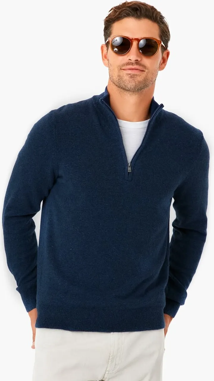 Navy Heather Jackson Quarter Zip