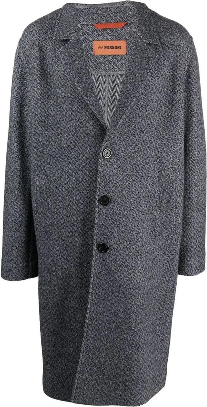 Single-Breasted Wool Coat