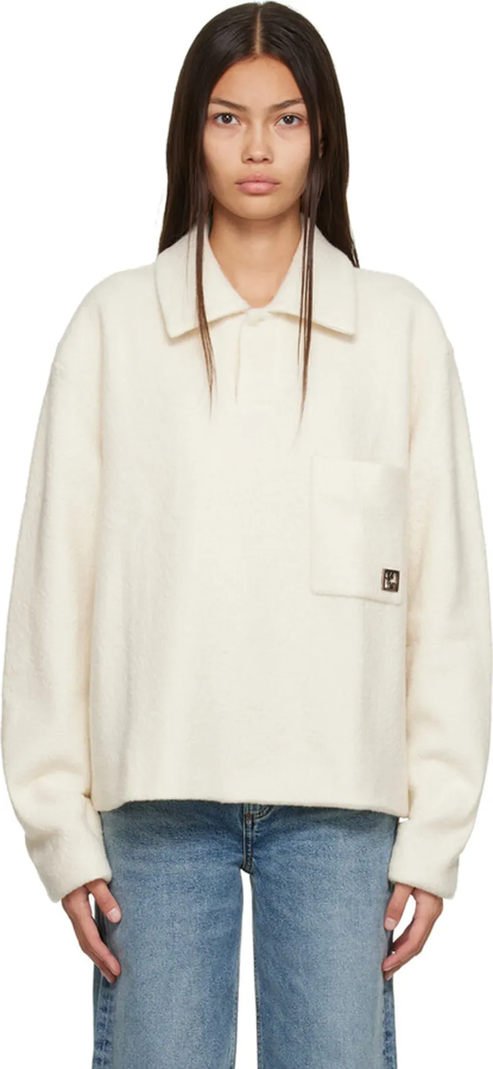 Wooyoungmi Off-White Cropped Polo