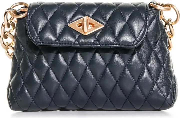 Quilted Blue Shoulder Bag