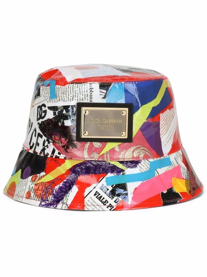 Patchwork-Print Bucket Hat
