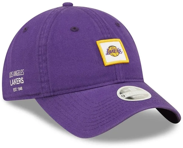 Women's New Era Purple Los Angeles Lakers Mini Patch 9TWENTY Adjustable Hat