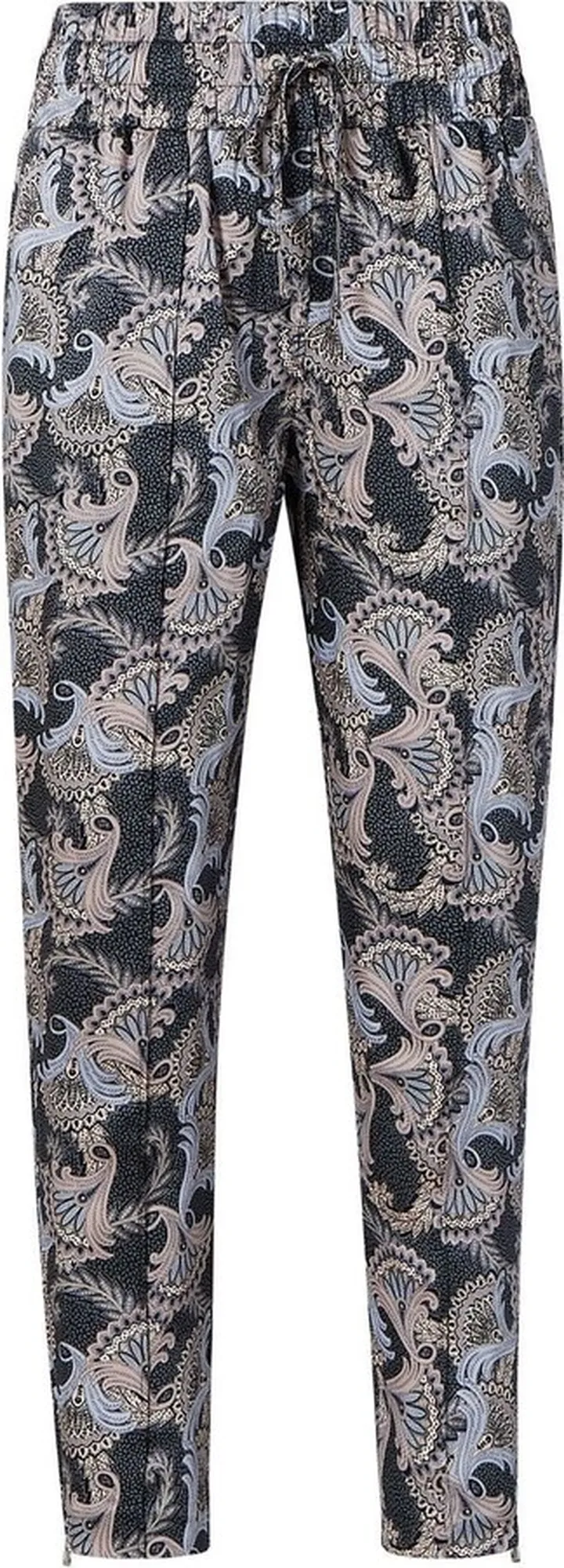 Adalie floral-print high-waisted trousers