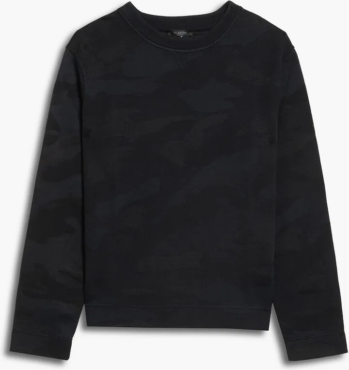 Camouflage-jacquard sweatshirt