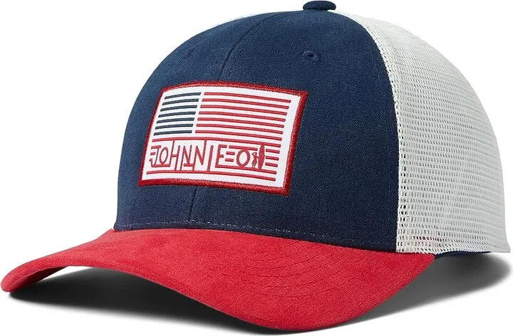 johnnie-O Surfer Flag Trucker Hat (Twilight) Caps