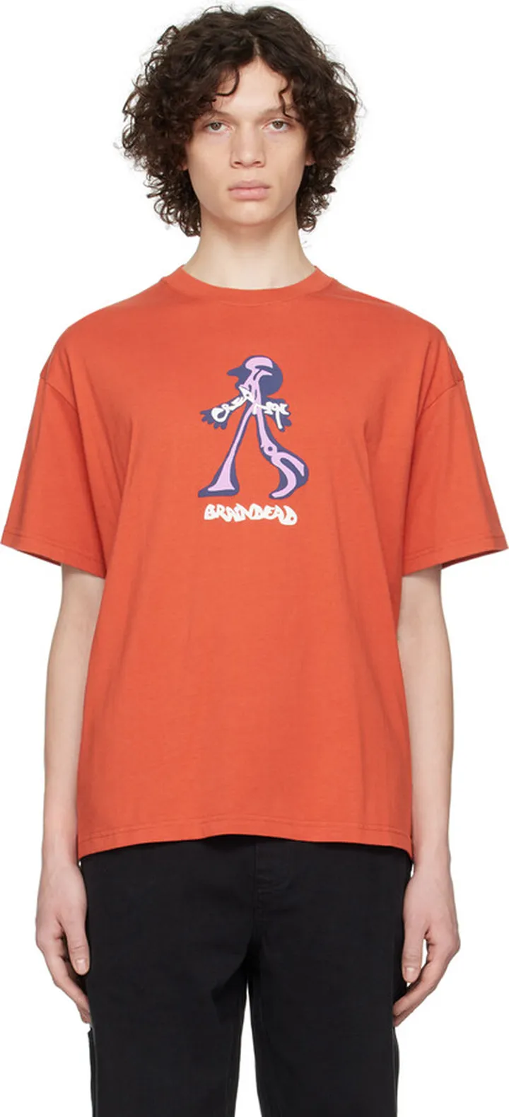 Brain Dead Orange 'Creeper' T-Shirt