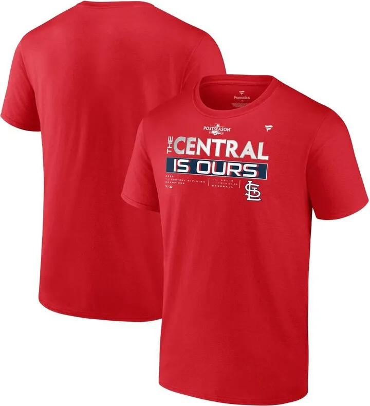 Men's Fanatics Branded Red St. Louis Cardinals 2022 Nl Central Division Champions Locker Room T-shirt