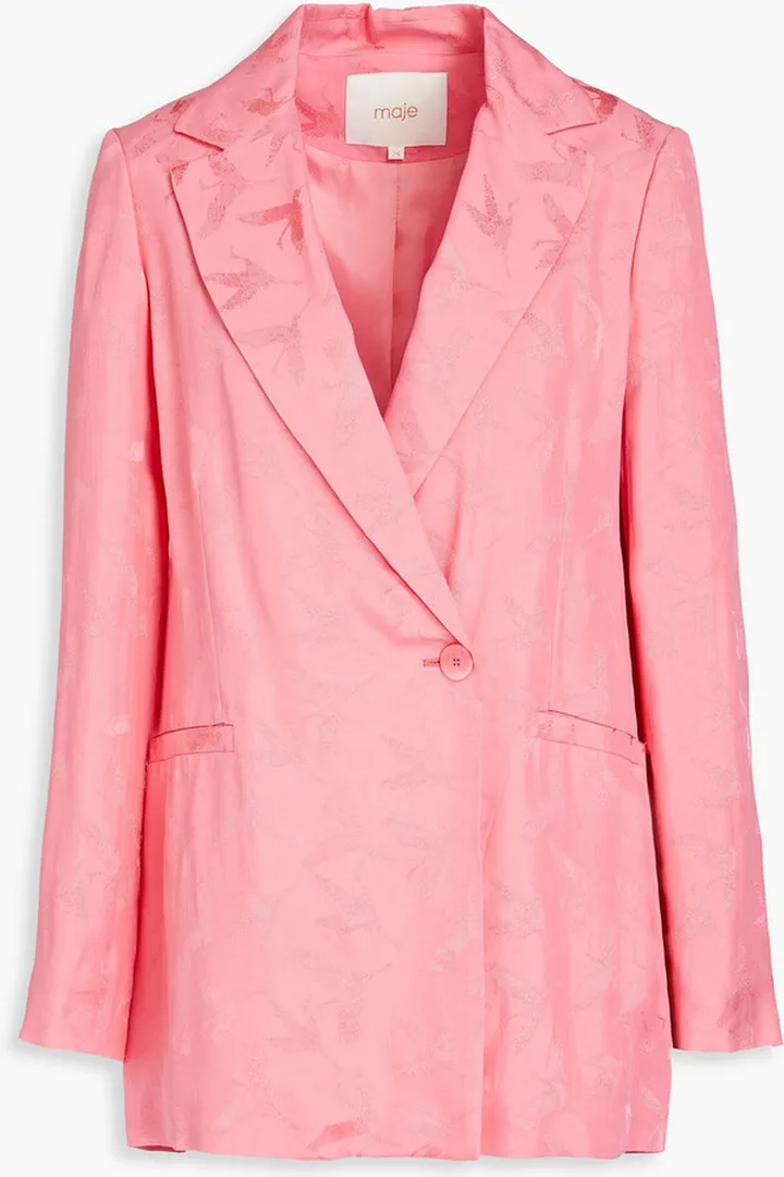 Vala double-breasted jacquard blazer