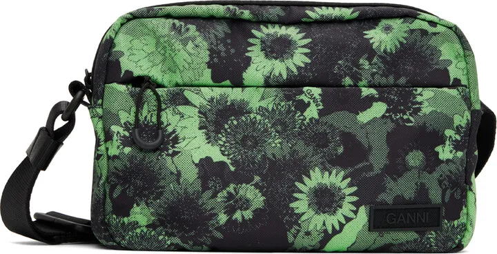 GANNI Black & Green Festival Bag