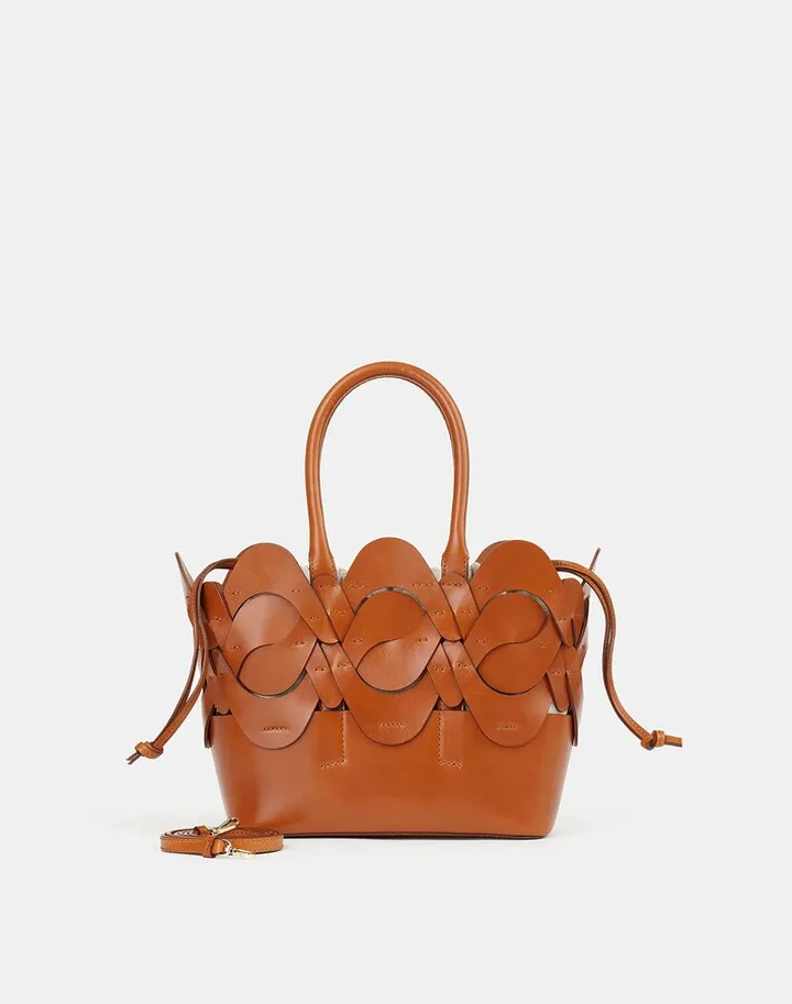 Small Italian Leather 8 Knot Tote