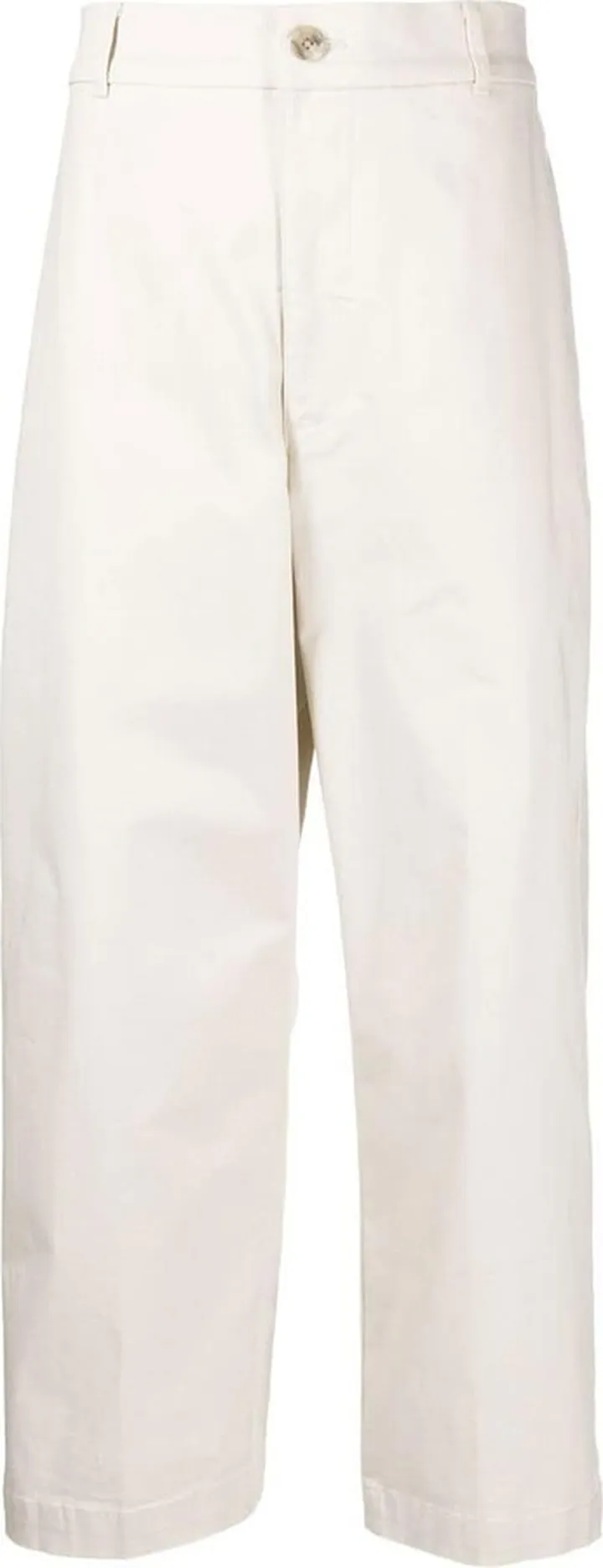 Straight-Leg Cropped Trousers