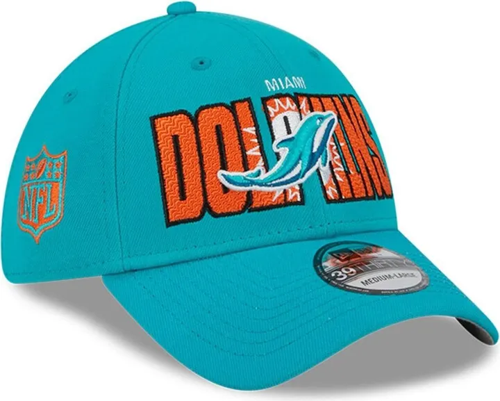 Men's New Era Aqua Miami Dolphins 2023 Nfl Draft 39THIRTY Flex Hat