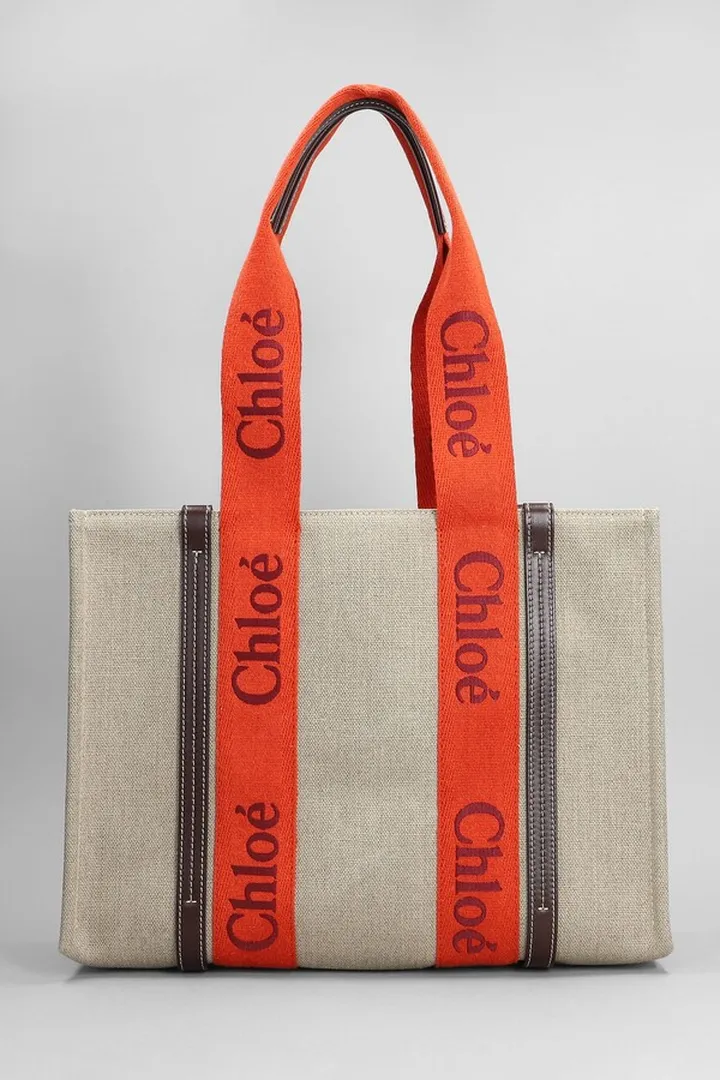 Tote In Grey Fabric