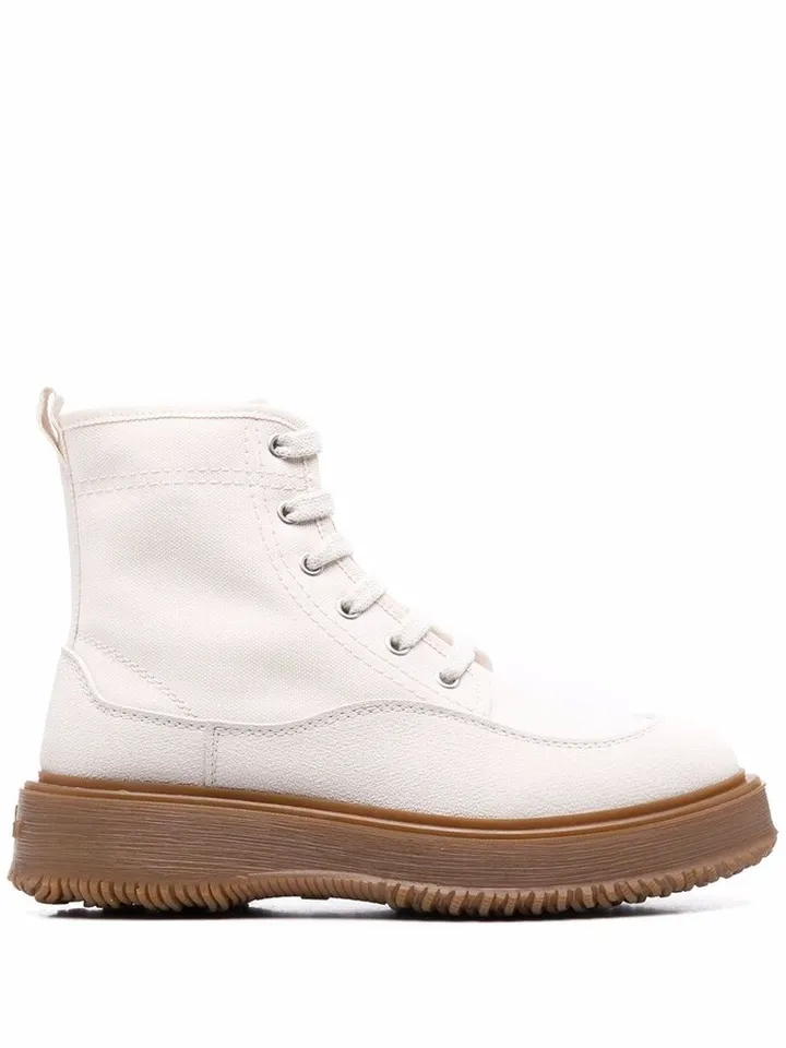 Lace-Up Leather Boots