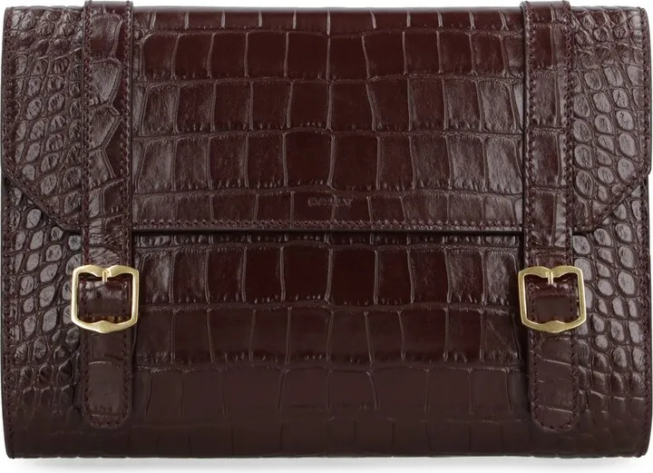 Bally Printed Leather Clutch Bag