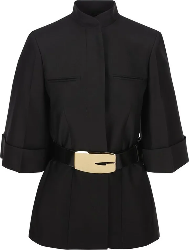 Gucci Belted Waist Short-sleeved Jacket