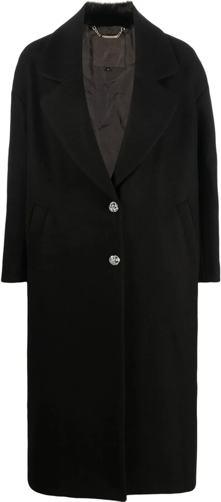 Skull-Print Faux-Fur Coat