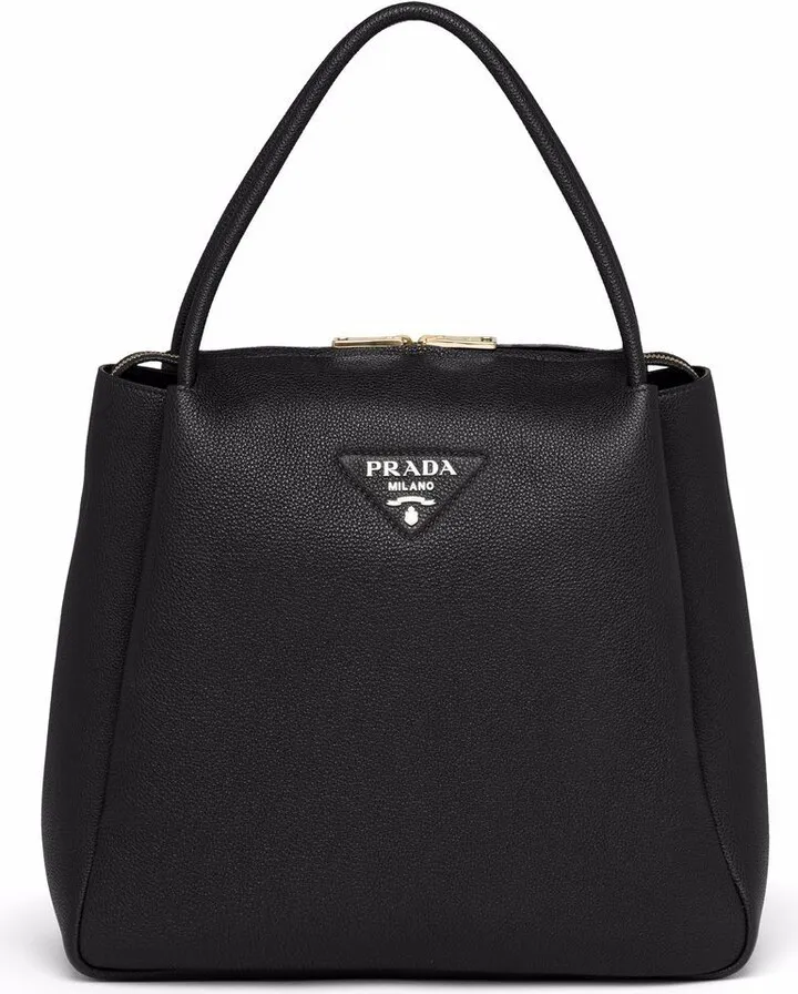 Medium Logo-Plaque Tote Bag