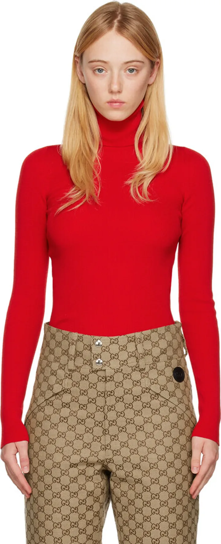 Gucci Red Patch Turtleneck