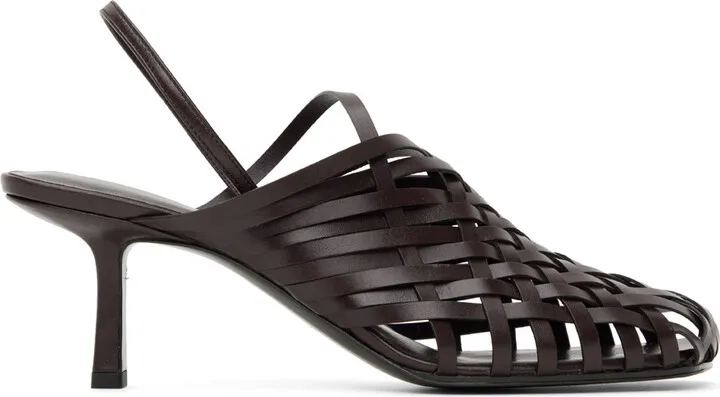 The Row Brown Woven Heels