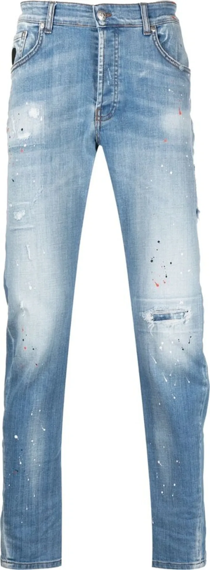 Paint-Splatter Detail Jeans