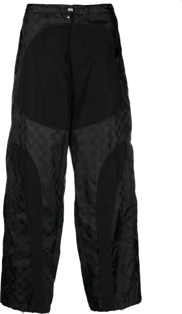 Monogram-Jacquard Wide-Leg Trousers