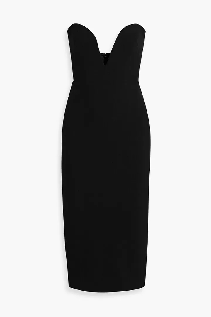 Colebrook strapless cady midi dress