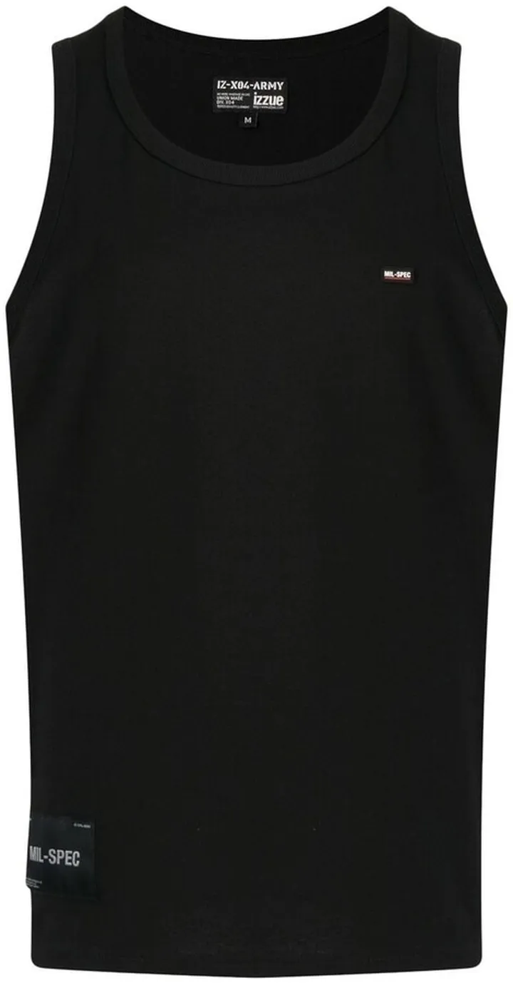 logo-patch U-neck vest