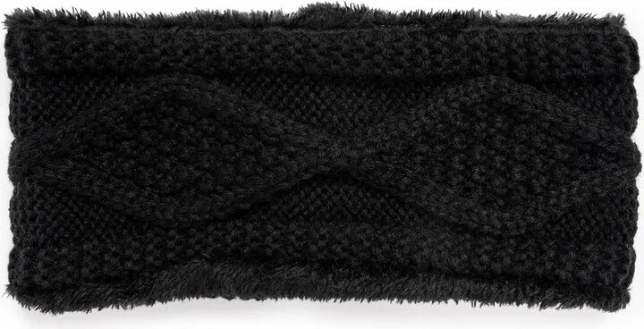 MUK LUKS Women's Cable Knit Headband - Ebony