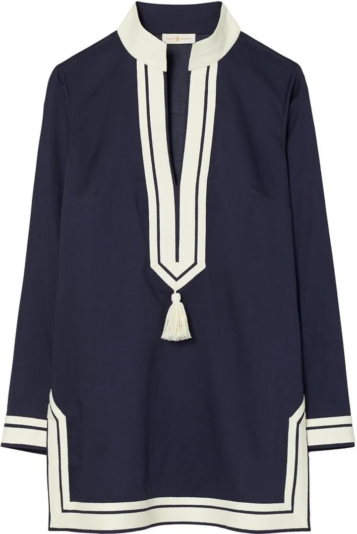 Colour-Block Cotton Tunic