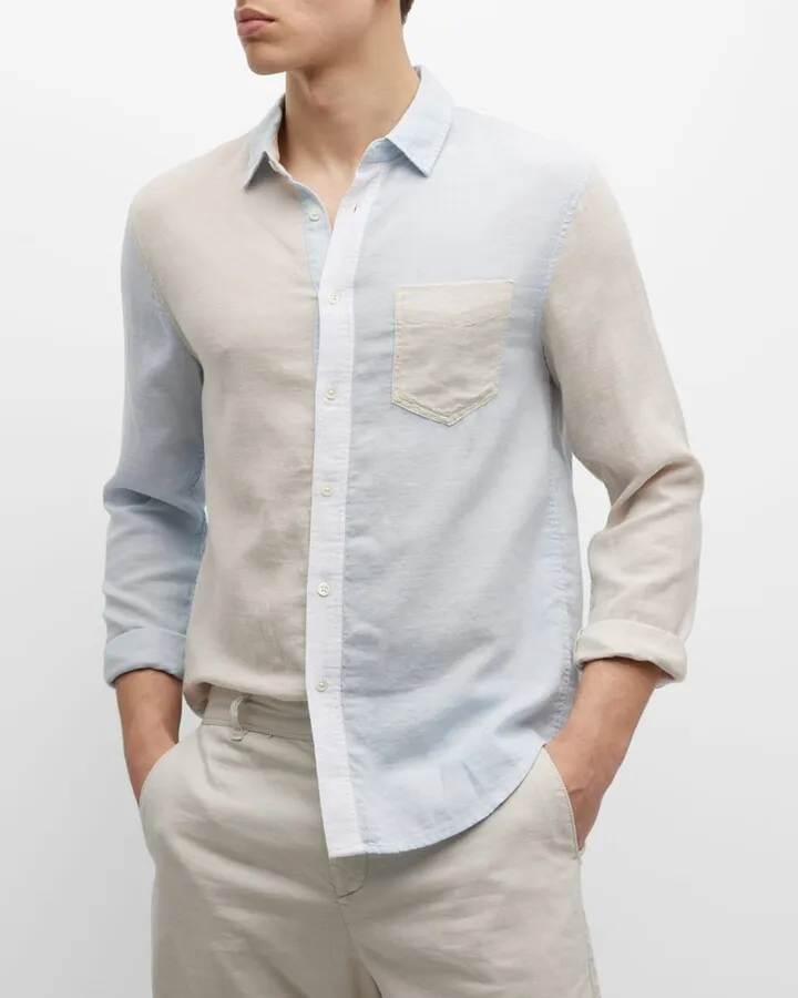 Men's Wyatt Bicolor Cotton Sport Shirt