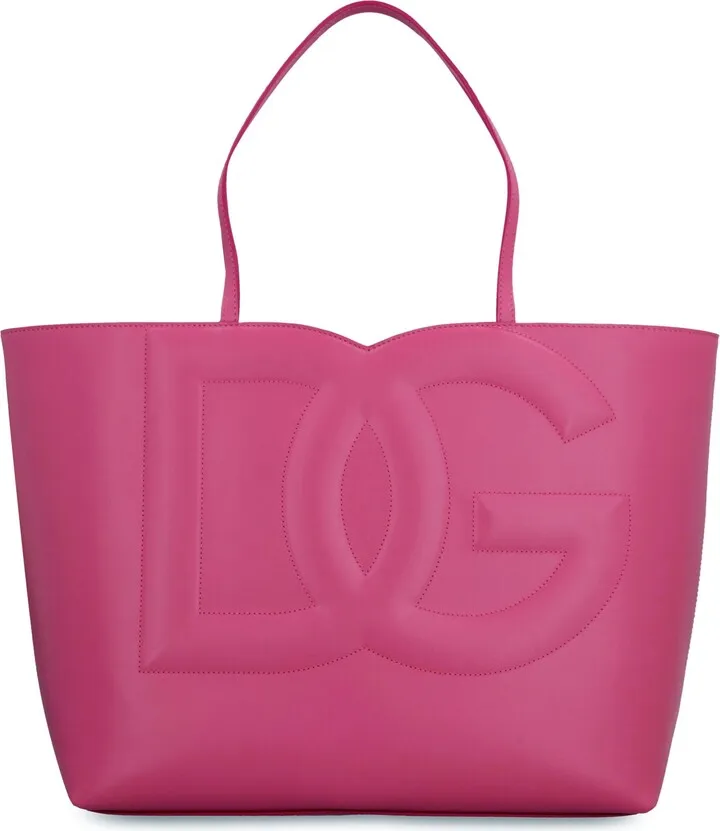 Dg Logo Leather Tote