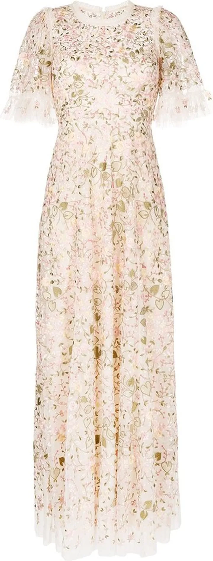 Floral-Embroidered Dress