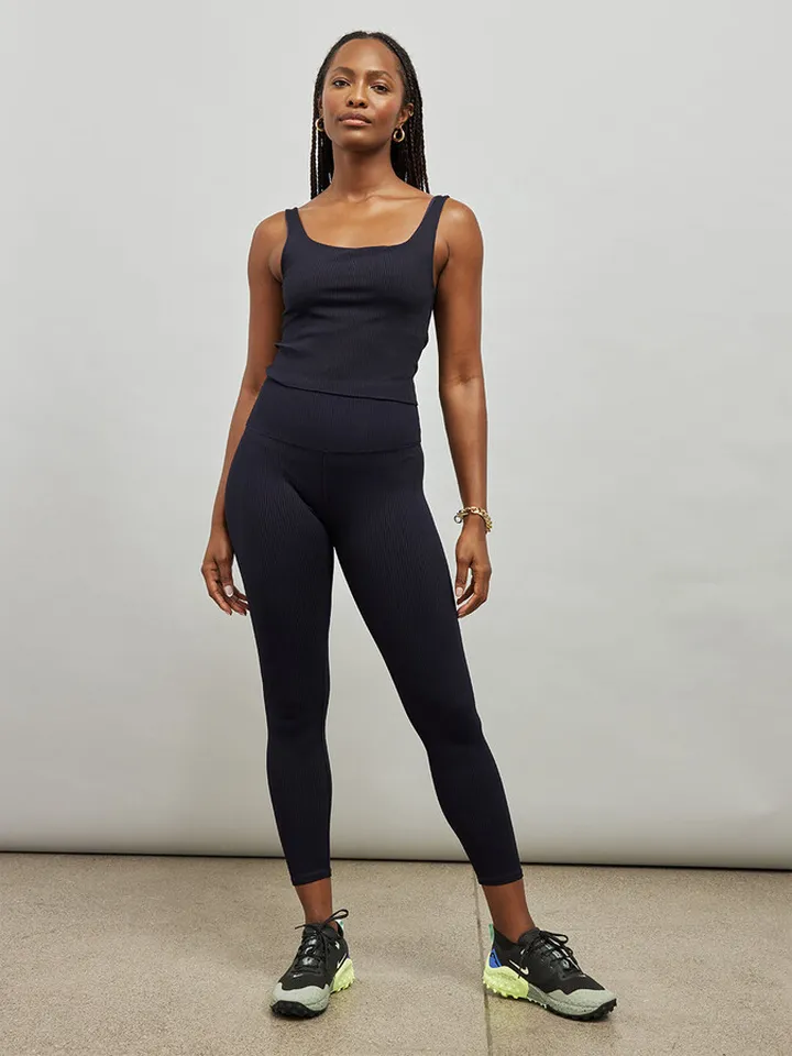 Ribbed Tank - Navy