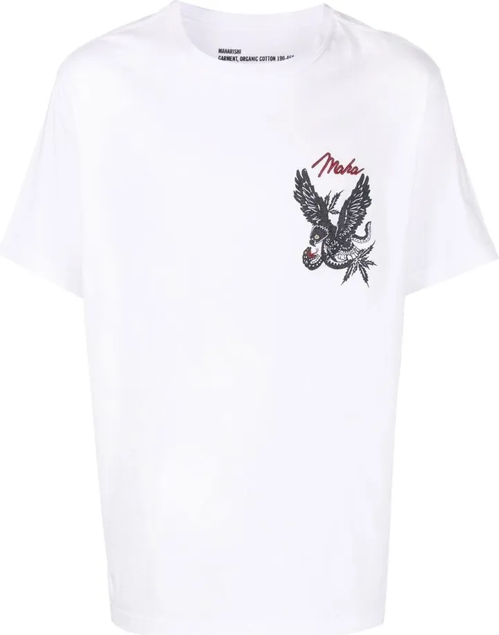 logo-embroidered organic-cotton T-shirt