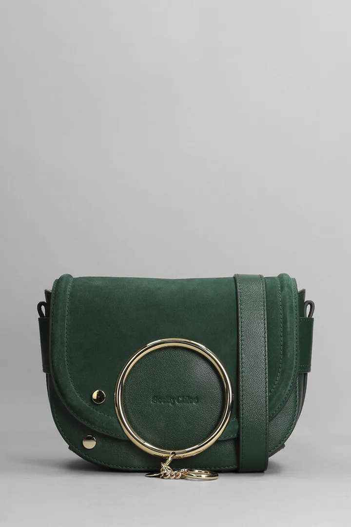 Mara Shoulder Bag In Green Leather