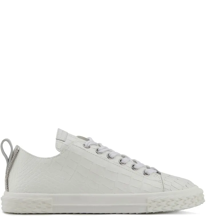 Snake-Skin Low-Top Sneakers