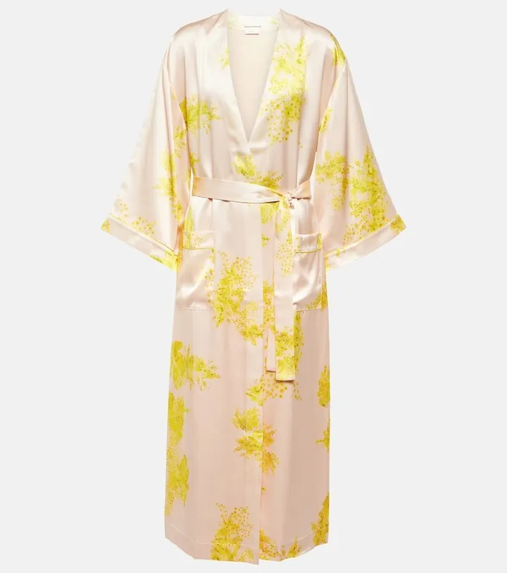 Imperial floral silk robe