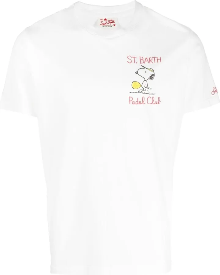 Snoopy-print cotton T-shirt