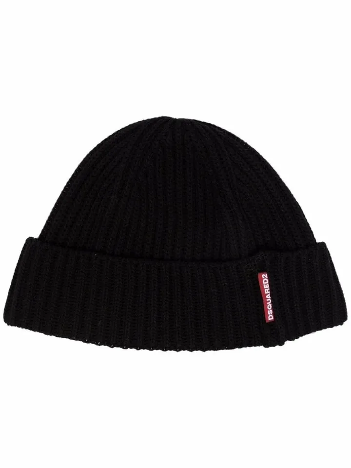 Ribbed-Knit Beanie Hat