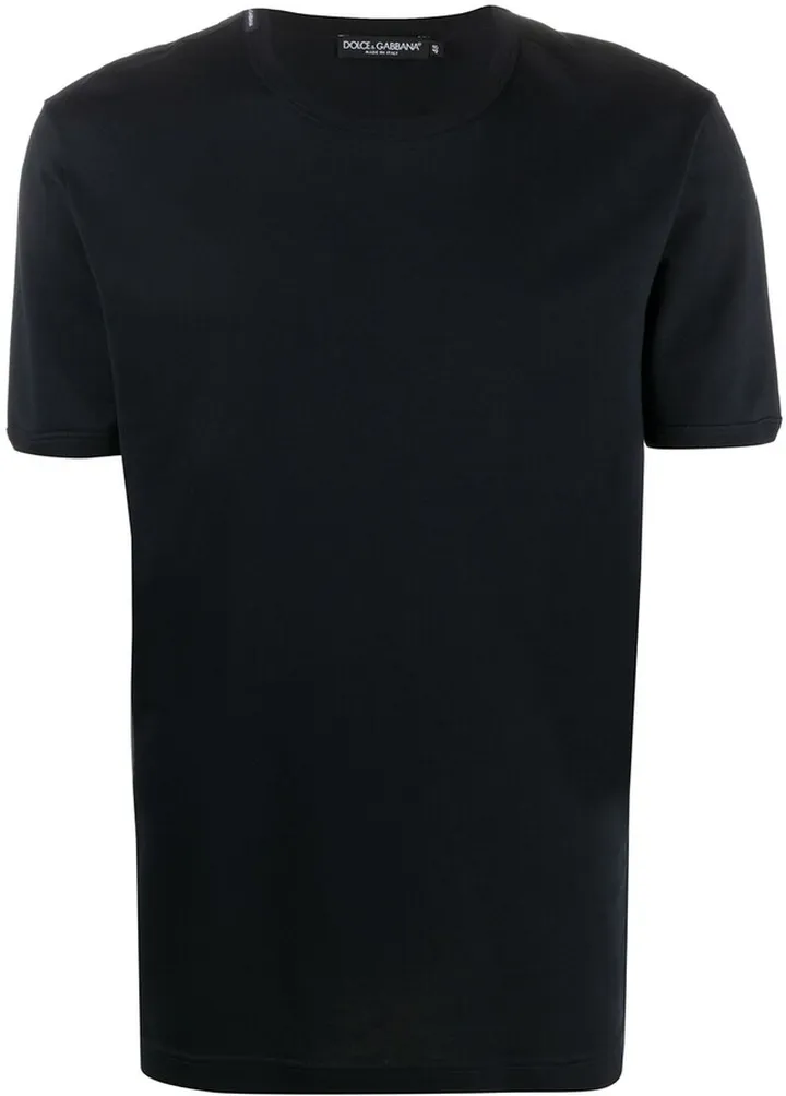 logo label crew neck T-shirt