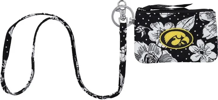 Women's Vera Bradley Iowa Hawkeyes Rain Garden Zip Id Lanyard